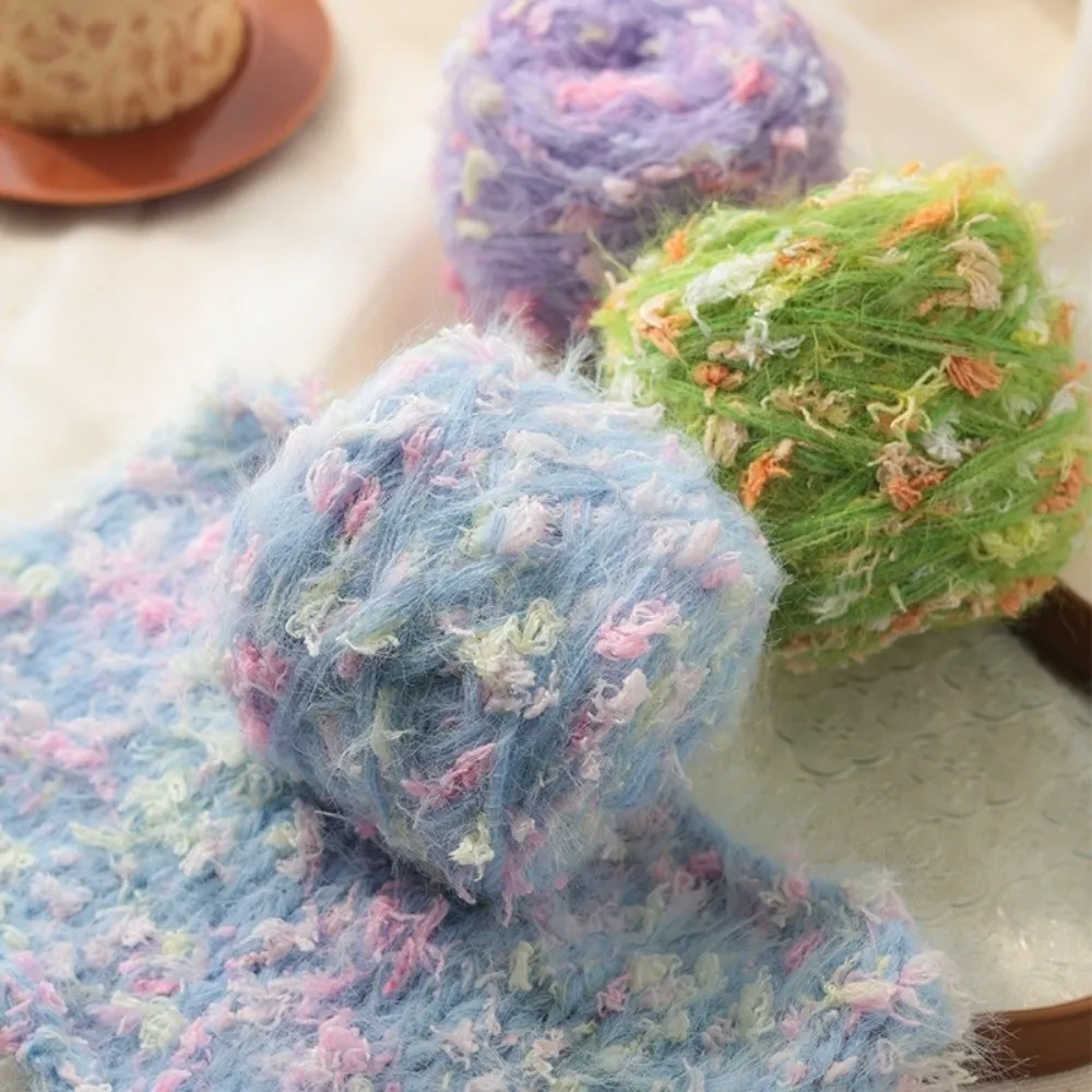 Nuovo Filato Mohair 100g, Morbido e Soffice, Colorato, con Texture a Bolle, Sfumature di Colore, per Lavorazione a Mano di Sciarpe, Cappelli e Borse - immagine 2