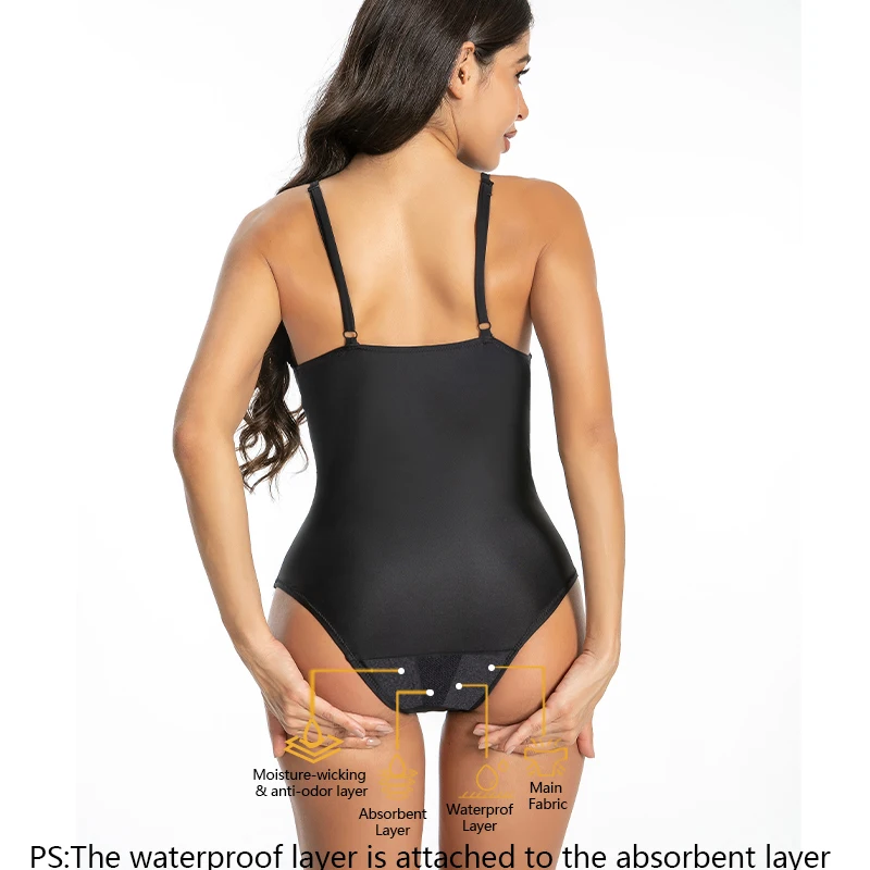 women period swimsuit leakproof one piece swimwear absorbent summer beach wear for female 1