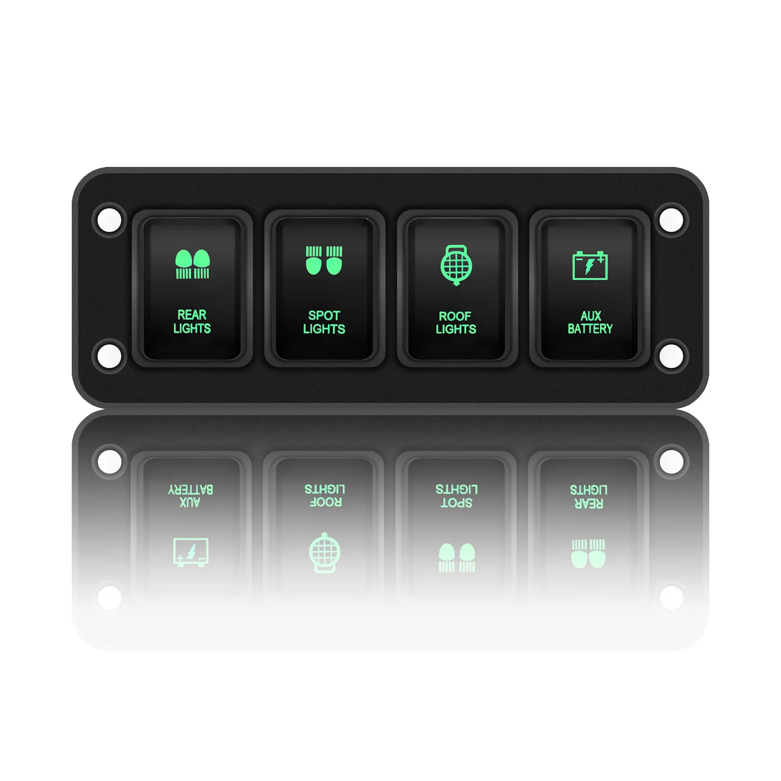 12V Led Push Switch Panel 2 / 3 / 4 Gang Button Switch Housing Plastic ...