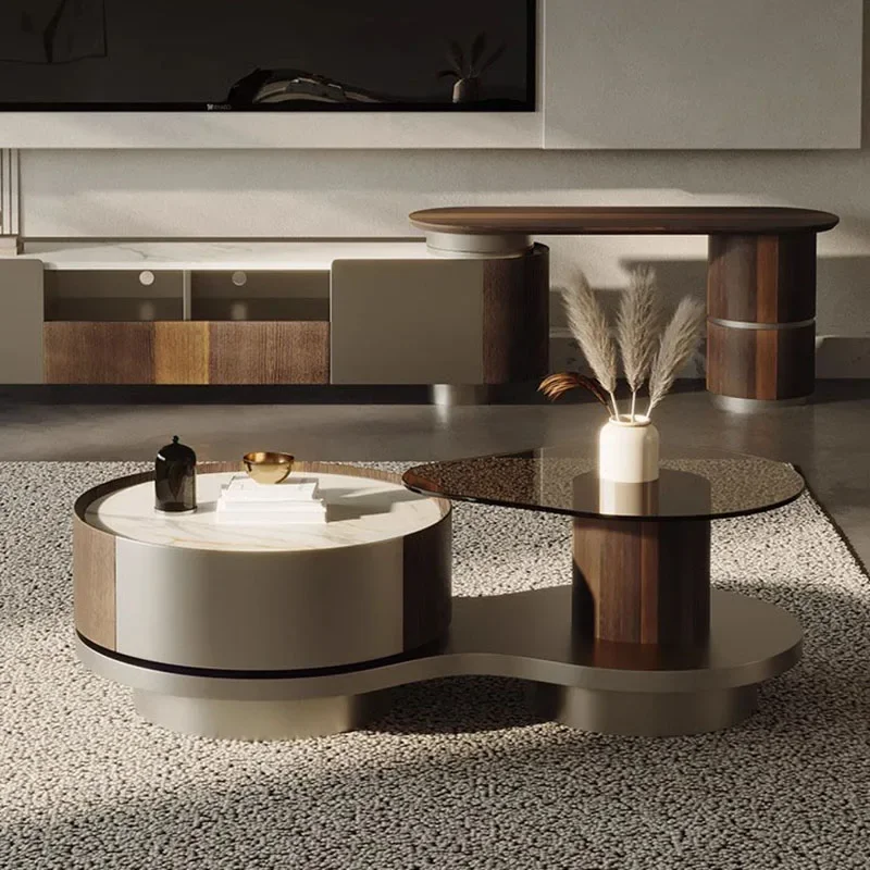 

Dressers Mobile Coffee Tables Designer Bedside Glass Nordic Coffee Table Marble Minimalist Replica Mesa Auxiliar Salon Furniture