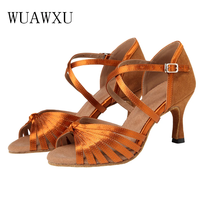 NATASHA satin Latin dance shoes beautiful dance adult high heel dance shoes women's high heel customized 10cm