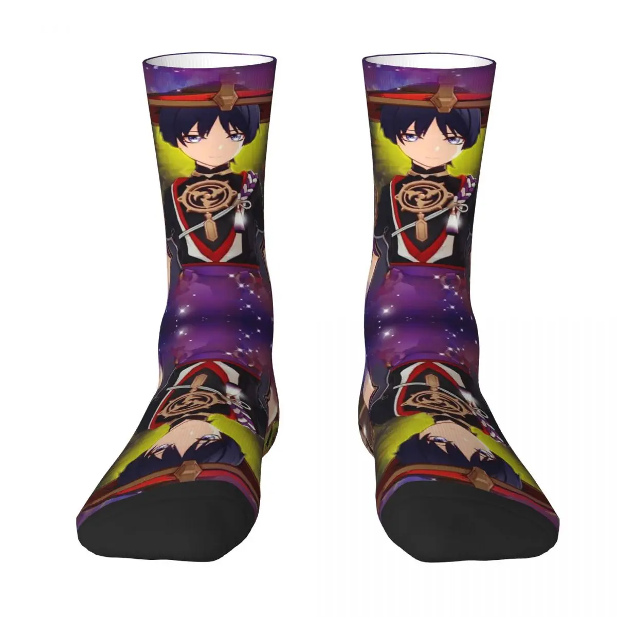 

Scaramouche Genshin Impact Husbando Socks Harajuku Super Soft Stockings All Season Long Socks Accessories for Man Woman Gifts