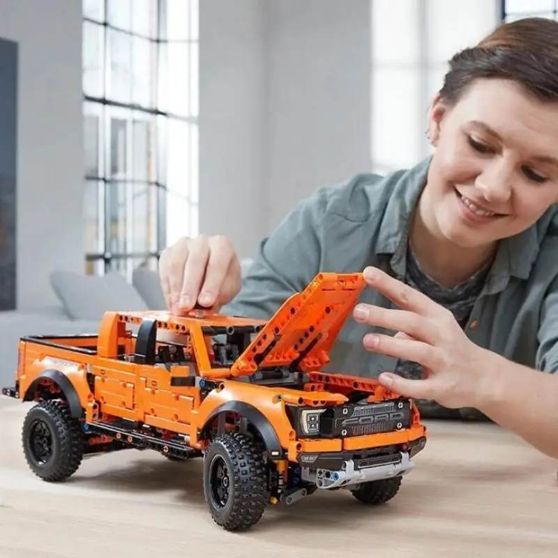 Строительные блоки Moc Technology для Ford строительные грузовика гоночного автомобиля
