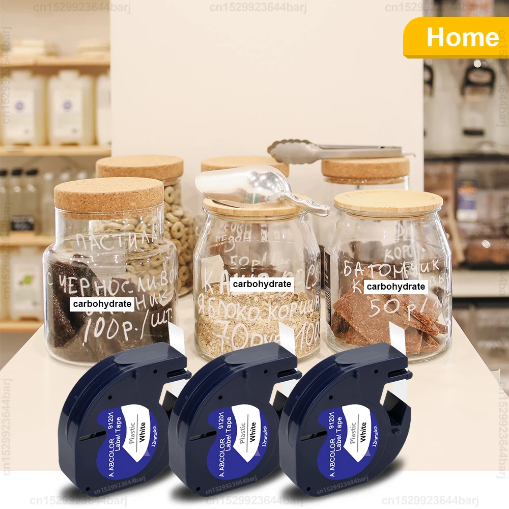 Inkless Label Maker Dymo LetraTag LT100H LT-100H Label Printer Handheld Self-adhesive Sticker Printer with Dymo 12mm LT Tape - 5