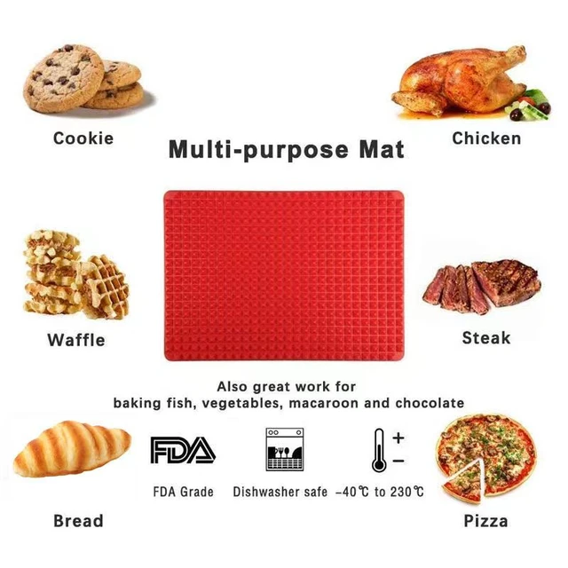 Silicone Cooking Mat Pyramid Sheets Non-Stick Baking Cooking Mat Microwave Oven  Tray Baking Sheet Pastry Cooking Mat - AliExpress