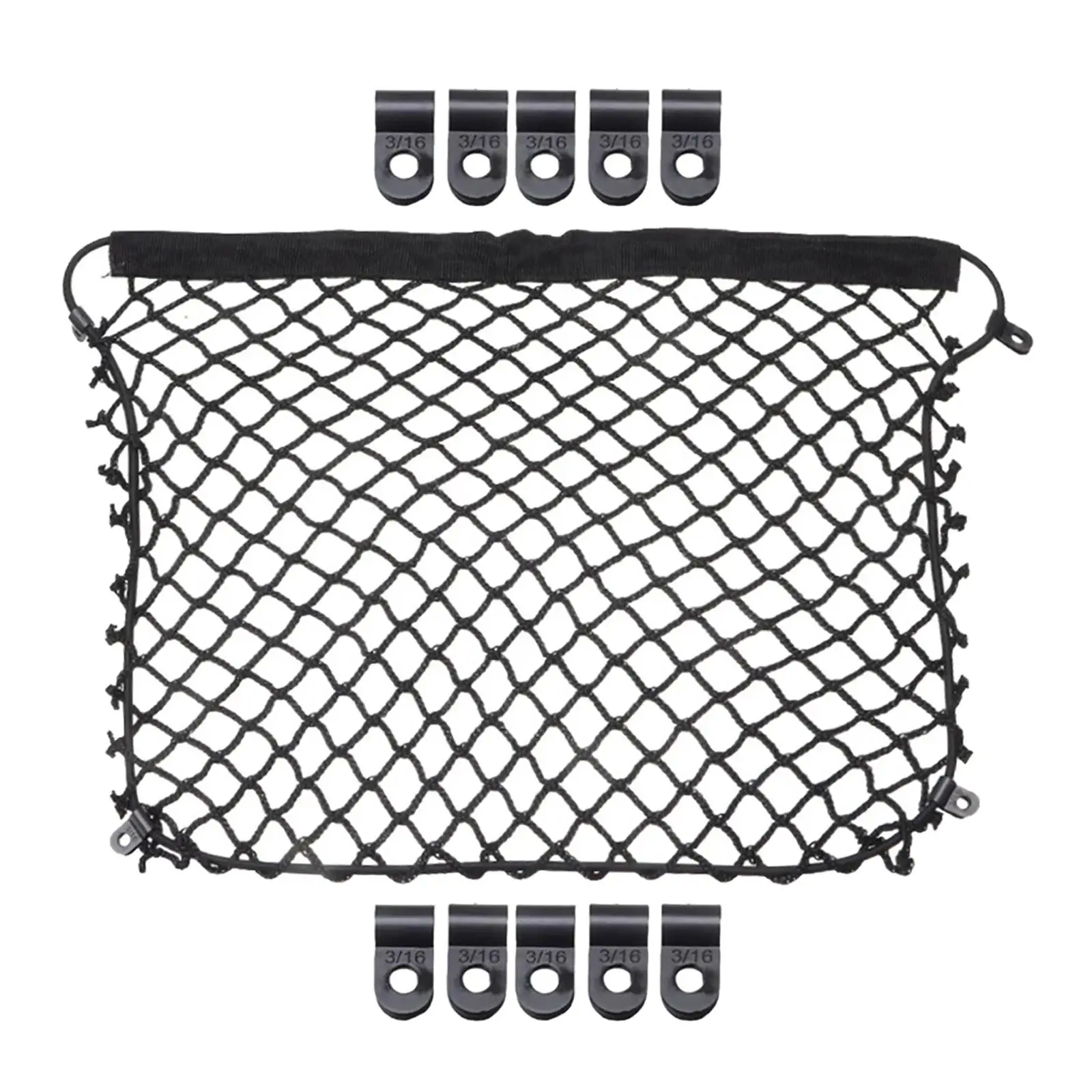 

Motorbike Cargo Net with 10 Fixing Clips Lid Mesh for F 800 GS
