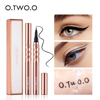 O.TW O.O 아이라이너 펜슬 리퀴드 아이라이너, 방수, 번짐 방지, 속건성, 12 시간 착용, 초미세, 블랙 아이라이너, 화살