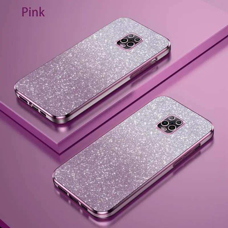 Redmi9 Luxury Glitter Gradient Plating Case For Xiaomi Redmi Note