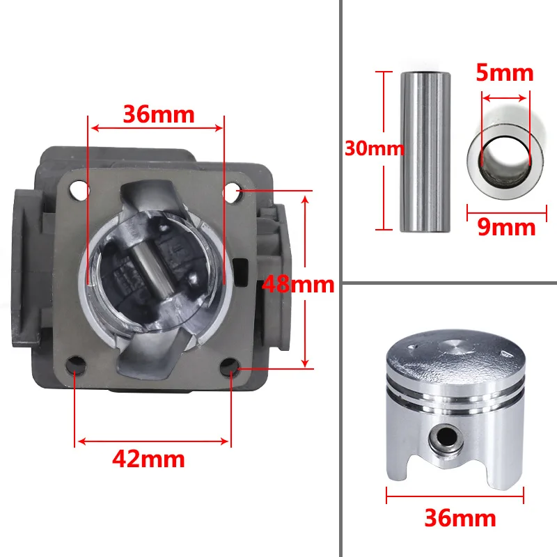 極東　KYOSHO Piston Crete PY125-36A 1:50 Zestaw tłoków MTD SMART Cylinder Piston Kit Block Set Dia