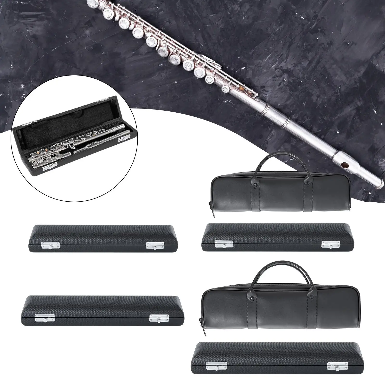 여행용 보호 케이스 충격 방지 컨테이너 소프트 라이닝 플루트 케이스