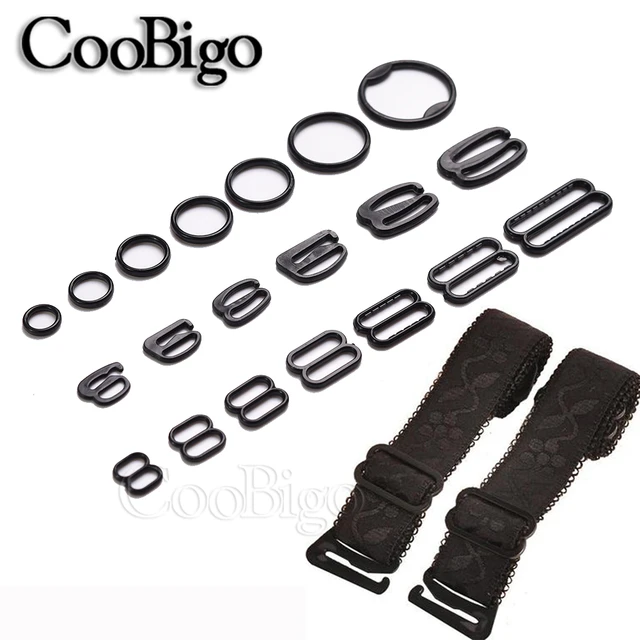 100pcs Bra Strap Buckle O Ring Clip Hook Underwear Slider Adjuster