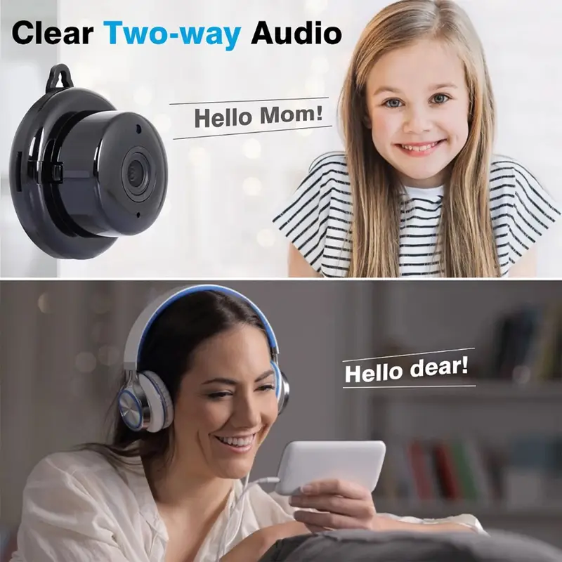 Mini Wifi 1080P Camera Wireless CCTV Infrared Night Vision Motion Detection 2-Way video Motion Tracker Home Security Drop Ship - Image 2