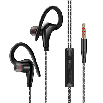 S760 Auricolari intrauricolari impermeabili cablati Auricolari con gancio per l'orecchio Cuffie stereo Super Bass Cuffie sportive con microfono