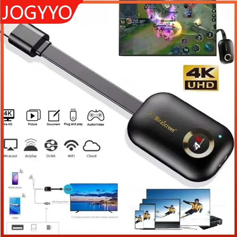 جهاز استقبال للتليفزيون HD 4K 5G Miracast لاسلكي و...