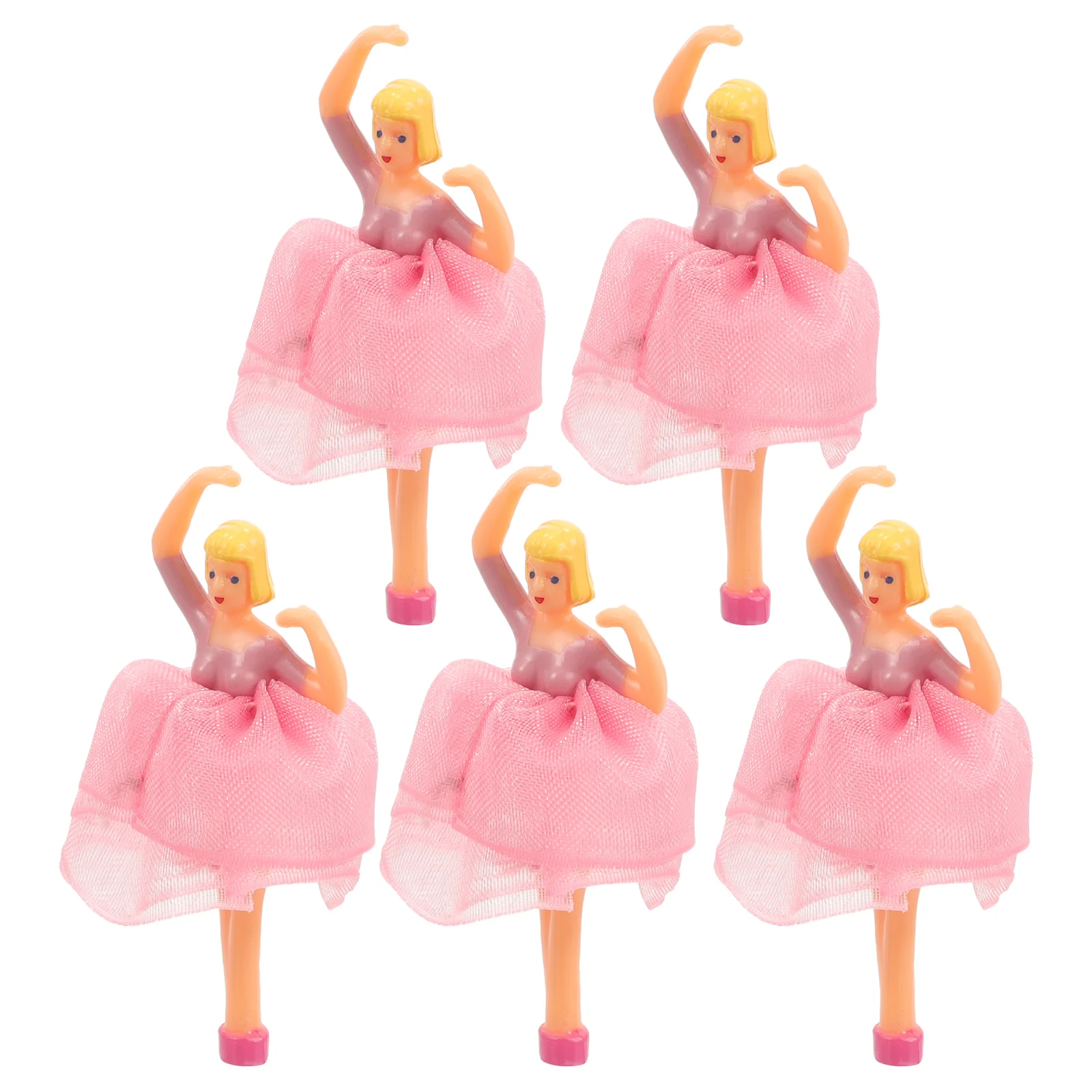 5 Pcs Ballet Ornament Princess Figurine Decorations Dancer Plastic Dancing Girl