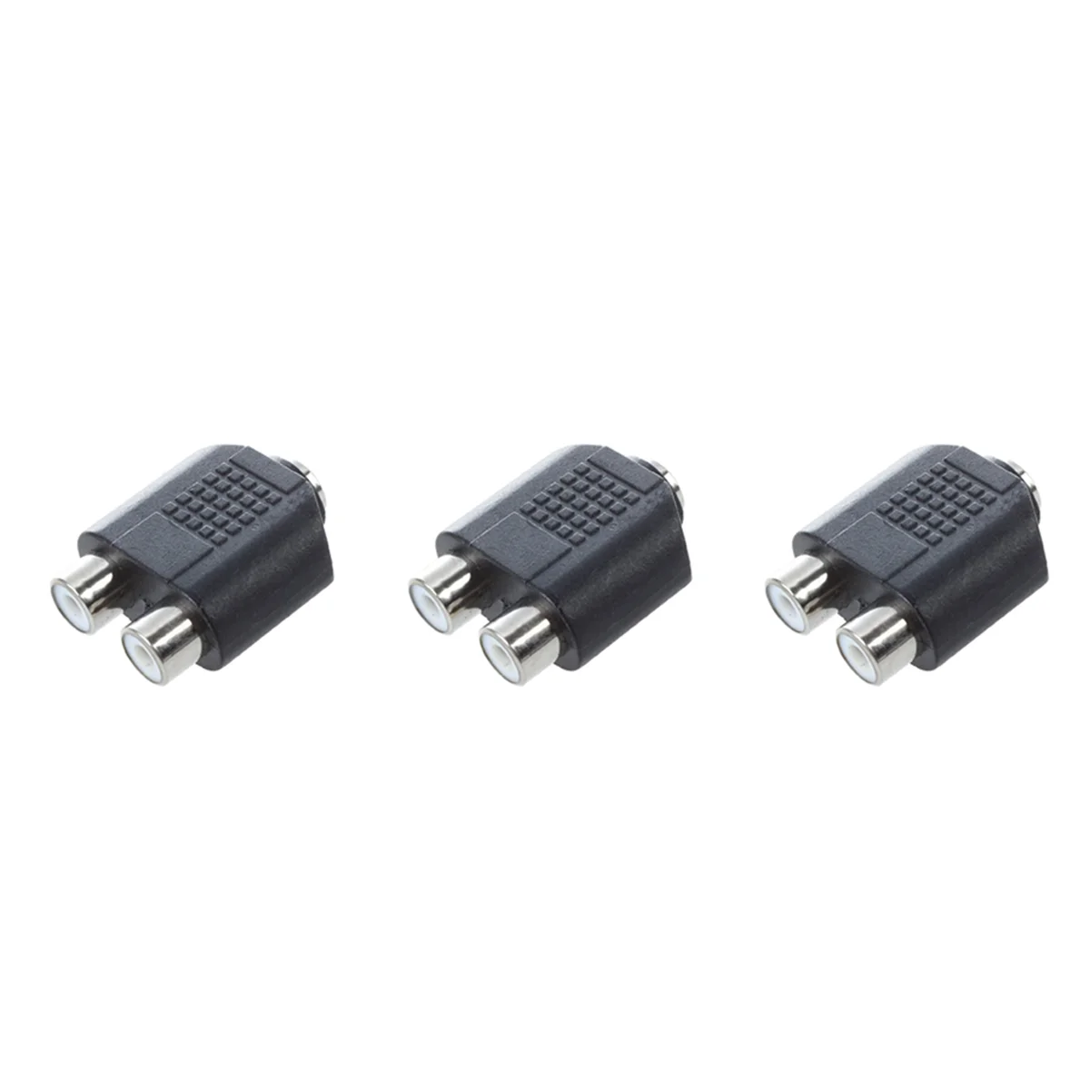 

3Pcs 3.5mm Female Jack to Dual RCA Female Phono Adapter Connector