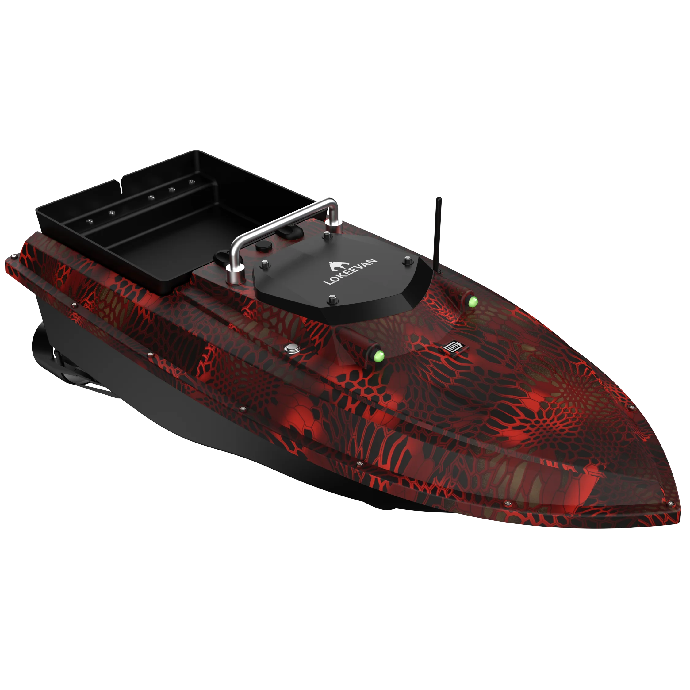 LOKEEVAN Neues GPS-Köderboot, Schnelles Bootmodell, 46800 mAh, GPS+Beidou Dual-Positionierungssystem, Sonar-Sensor zur Anzeige von Wassertiefe und -temperatur – Detail 15