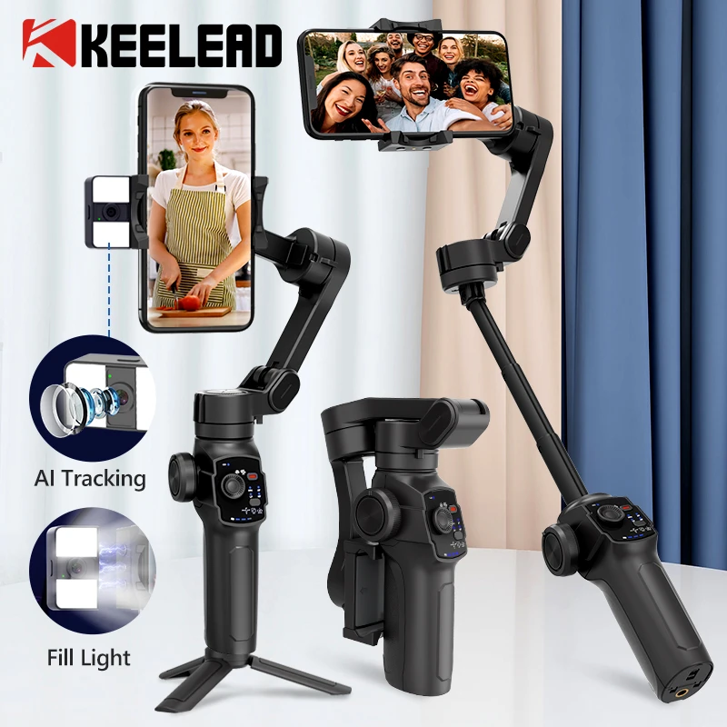 3 Axis Gimbal Handheld Stabilization Foldable Pocket Gimbal for ...