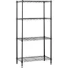 Amazon Basics 4-Steel Wire Storage Rack, Adjustable, Sturdy, Easy Assembly, 13.4"D x 23.2"W x 48"H, Black 1