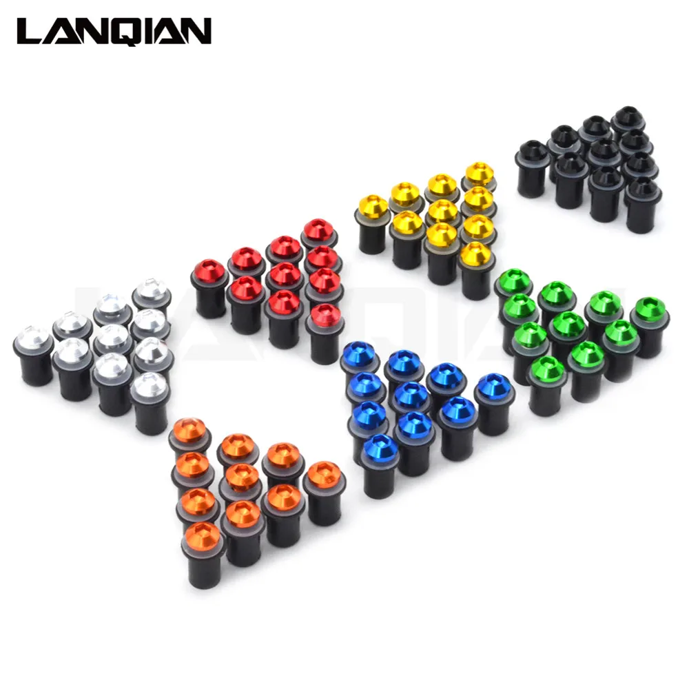 Motorcycle Fasteners 10PCS Fairing Wind Screen Screw Bolt Kit Windshield Mounting Nut bolt for SUZUKI GSXR 600 750 1000 250R SV650A GSX-S 1000,Auto Fasteners,Motorcycle Screws