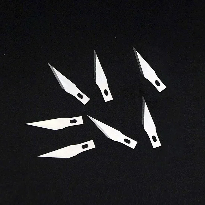 50 100pcs Knife DIY Wood Carving Fruit Food Scalpel Craft Sculpture Cutting Tool Metal Engraving Blades