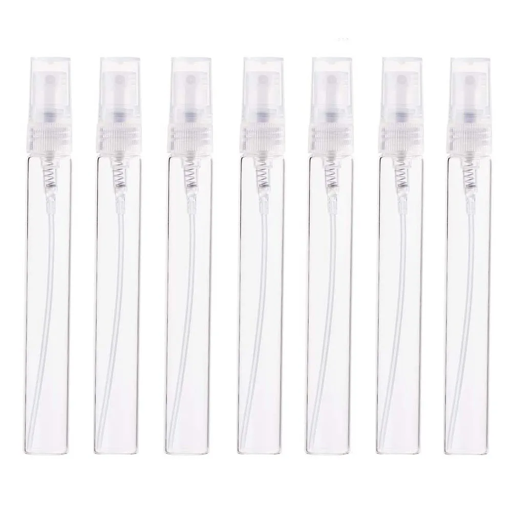 

5PCS 2ml 3ml 5ml 10ml Glass Perfume Bottles Clear Fine Mist Spray Containers Cases for Essential Oils, Perfume and Liquid DIY