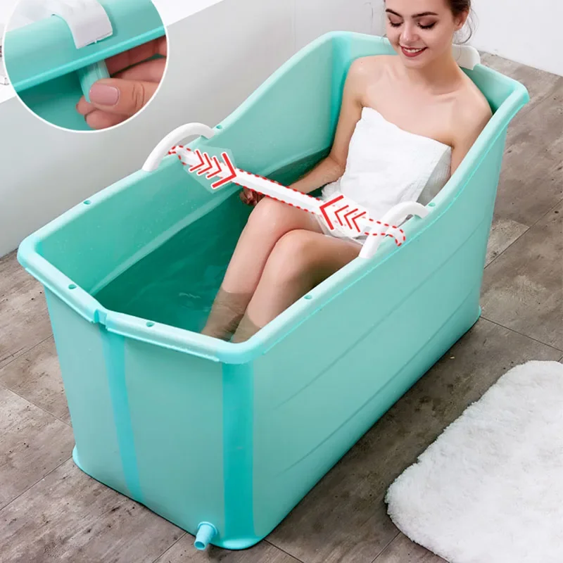 PortableFoldingBathtubAdultChildrenLongLargeInflatableBathtub
