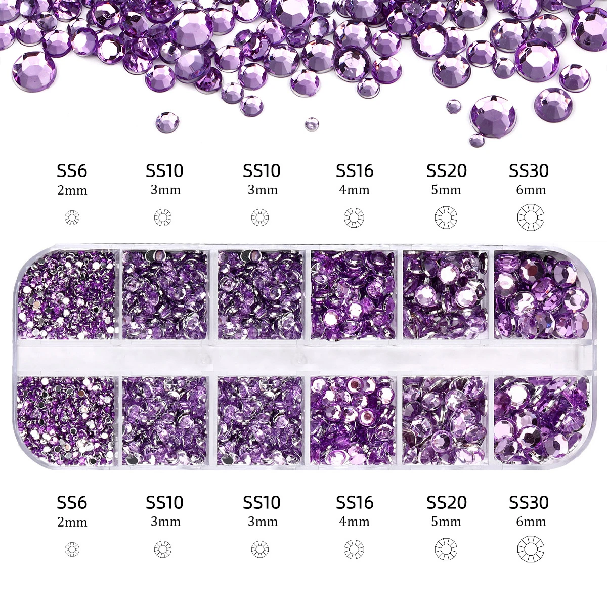 Deluxe Nail Art Rhinestones Kit with Storage Organizer for Stunning Holiday Designs