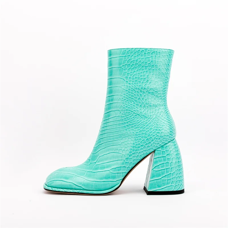 stone heeled ankle boots