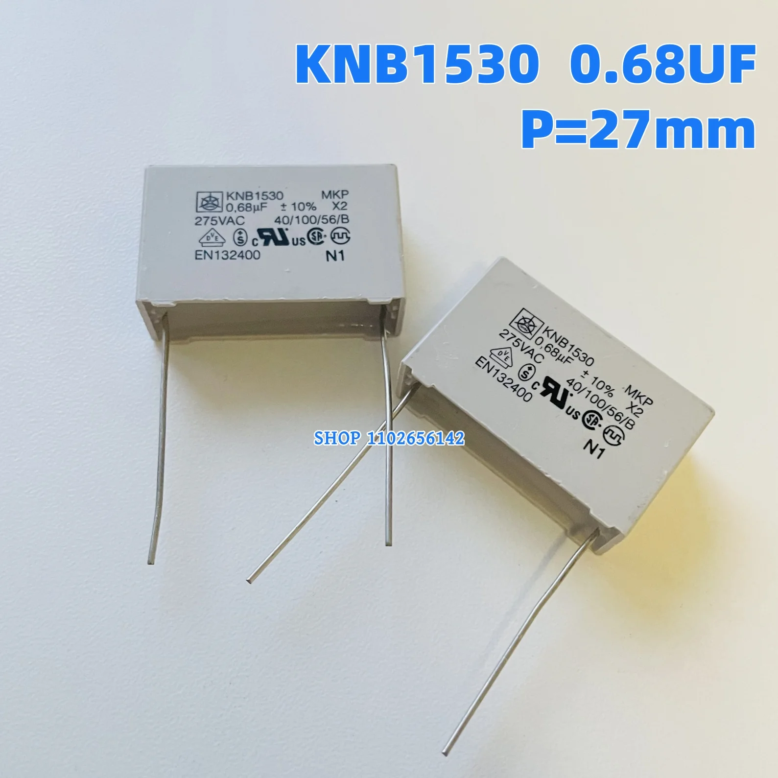 2 Condensateurs MKP X2 0,68µF 275V - Kemet R46 - Pour Dépannage électronique