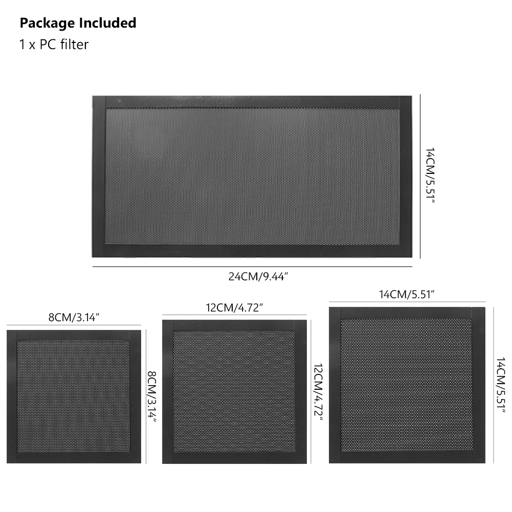 80*80mm/120*120mm/140*140mm PC Chassis Cooling Dust Filter Magnetic PVC Net Guard Fan Dustproof Case Computer Dust Filter computer dust filter