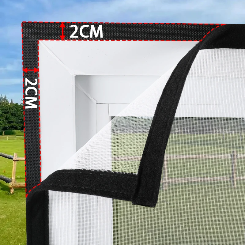 1pc Black Hook & Loop Window Screen Breathable & Durable Easy to Remove Clean Keeps Insects Out Fits Various Windows window screen curtain window screen mesh fly mosquito window net mosquito window net anti mosquito window screen window screen accessories