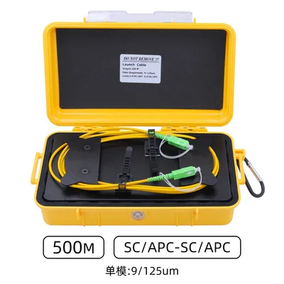 Otdr Fiber Tester Sc/Apc Otdr Launch Cable Box Sm 1310/1550Nm 500M 1000M 2000M