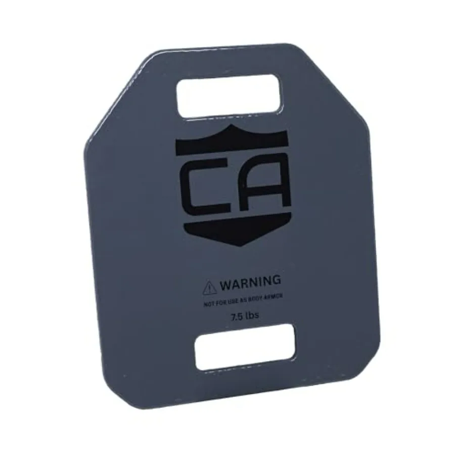 15.0LBS(7.5LBS X 2) Caliber Armor Fitness Weights - USA-Made Steel Plates for Tactical Weighted Vests, Ruck Vest, Running Gear,