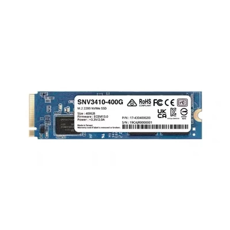 노트북 및 노트북용 내부 솔리드 스테이트 드라이브, 오리지널 Synology 400GB M.2 2280 SSD SNV3410, 400GB (SNV3410-400G)