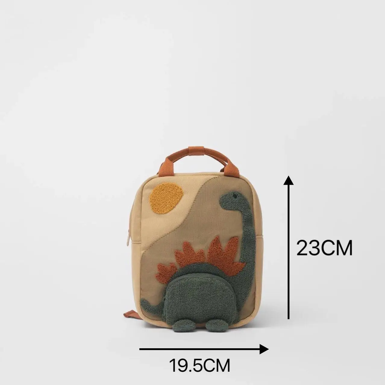 Baby Toddler Cartoon Dinosaur Backpacks With Zipper Soft Color Matching Canvas Skin Two-shoulder Bags Small Children Schoolbag 1