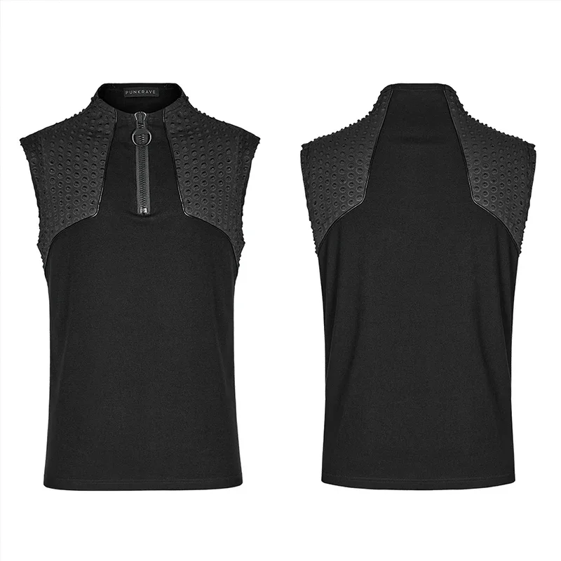 トップス 00s y2k archive diesel cyber rave vest Alt Goth Crop Top Vest: Dark Streetwear Hooded Tank for Y2K
