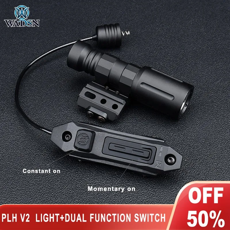 

WADSN Modlit PLH V2 Switchs Light 1000 Lumen Tactical Flashlight Hunting Weapon Scout Light M300 M600 Dual Function Pressure Swi