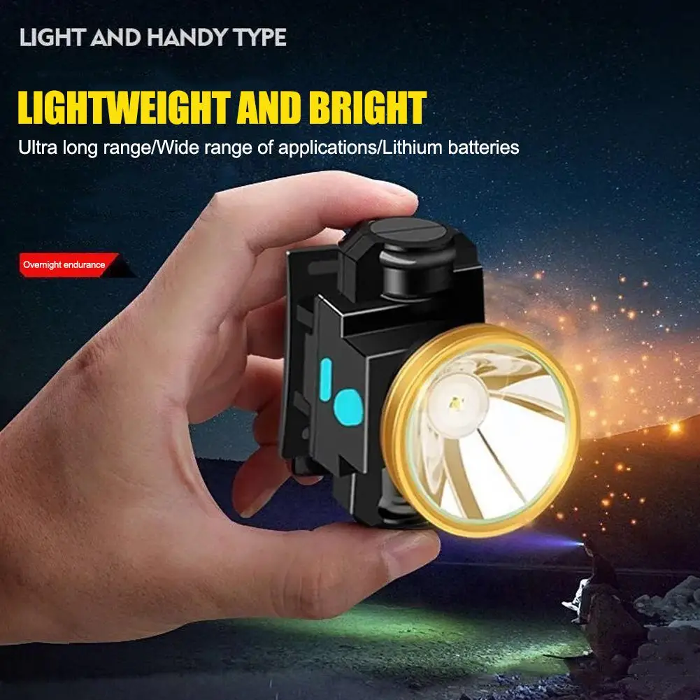 

Strong Light Headlamp USB Rechageable Motion Sensor Flashlight Fishing Camping Portable Work Outdoor Lamp Headlight Head I4Z1