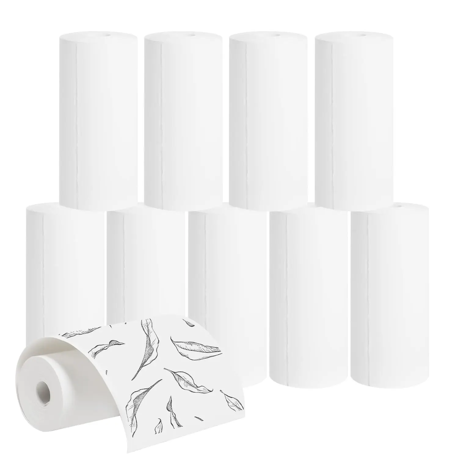 10Rolls Printable Adhesive Paper,White Adhesive Thermal Paper,Sticker Paper Printer Paper for Camera Printer Printing Study Note