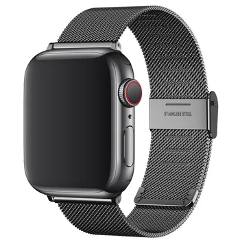 애플 워치 밴드용 밀라노 스트랩, 울트라 2, 49mm, 9, 8, 7, 45mm, 41mm, 스테인레스 스틸 손목 밴드, iWatch 6, 5, 4, 3, SE, 44mm, 42mm, 40mm, 38mm