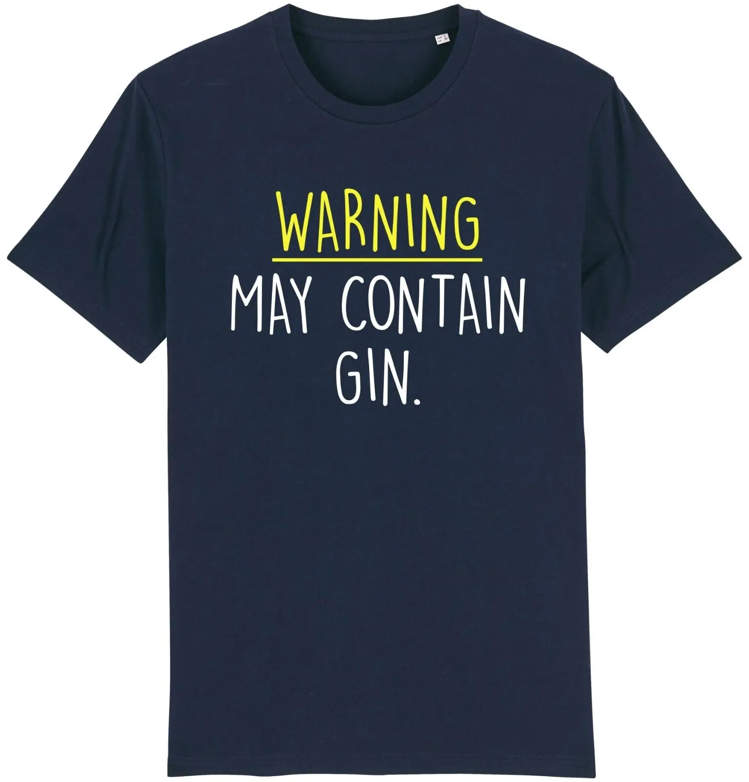Avvertimento Può Contenere Gin T-Shirt Divertente Novità Alcol Gin E Tonico Regalo Amante