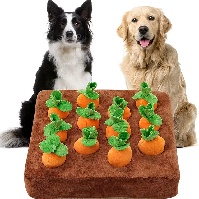 Carrot Plush Toy Dogs Sniff Mat Pet Feeder Interactive Dog Toys