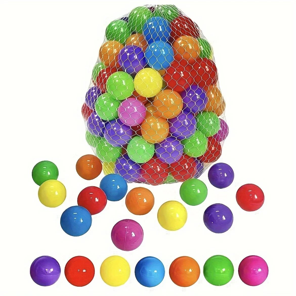 Ocean Ball Toys 50Pcs Soft Plastic Ball Pit Toys for Boys Eco-friendly Ball Pool Dia 5.5cm