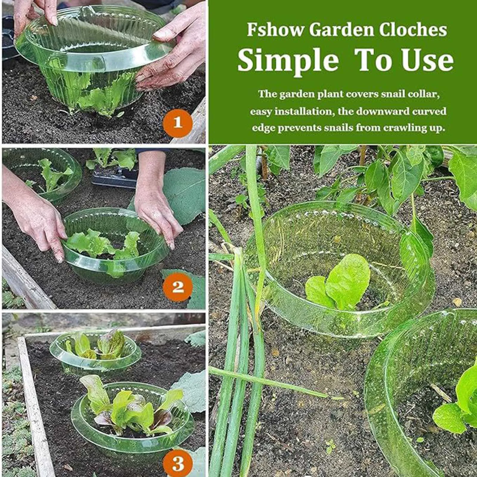 Garden Cloche Snail Collar Reusable Slug Flower Pot Guard Protectors Protects Plants From Animal Eating 1pcs/5pcs/10pcs/20pcs