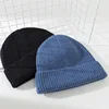 Knitted Pure Wool Beanies Winter Warm Unisex Hat Minimalist Fashion Neutral Colors 6