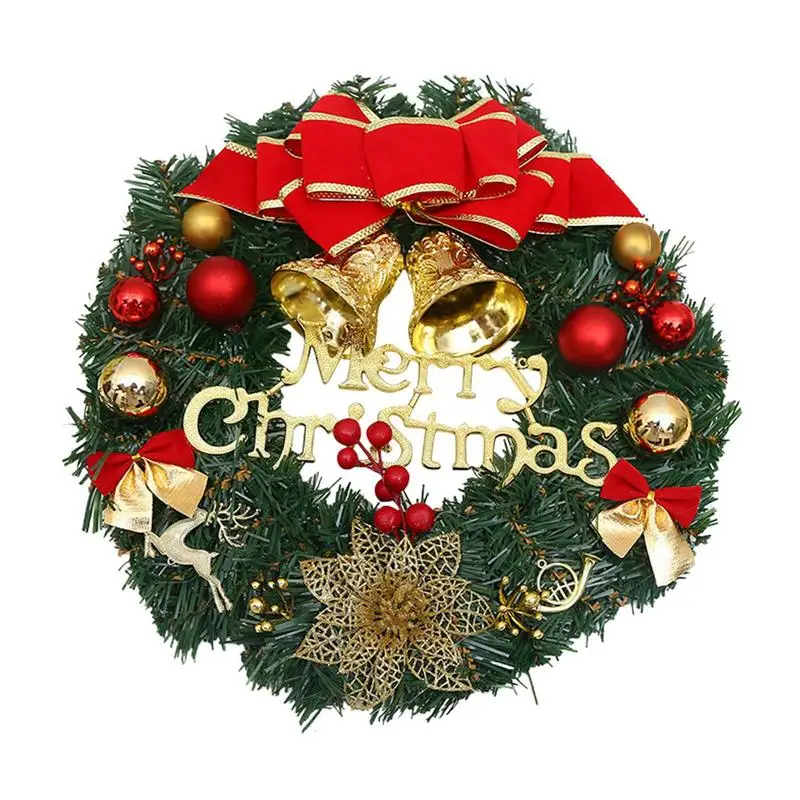 

Рождественский венок на дверь, венок на переднюю дверь для осени и Рождества, Рождественский осенний искусственный венок, гирлянда, украшение для двери