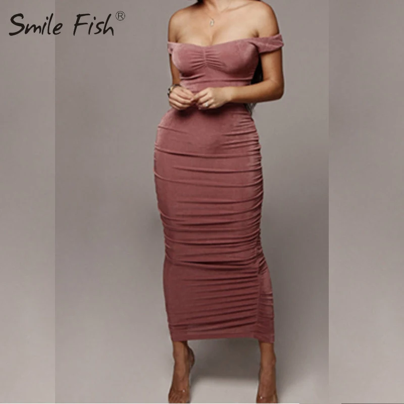 

2024 сексуальные женские вечерние платья средней длины с вырезом лодочкой, обтягивающие женские красные летние платья с открытыми плечами