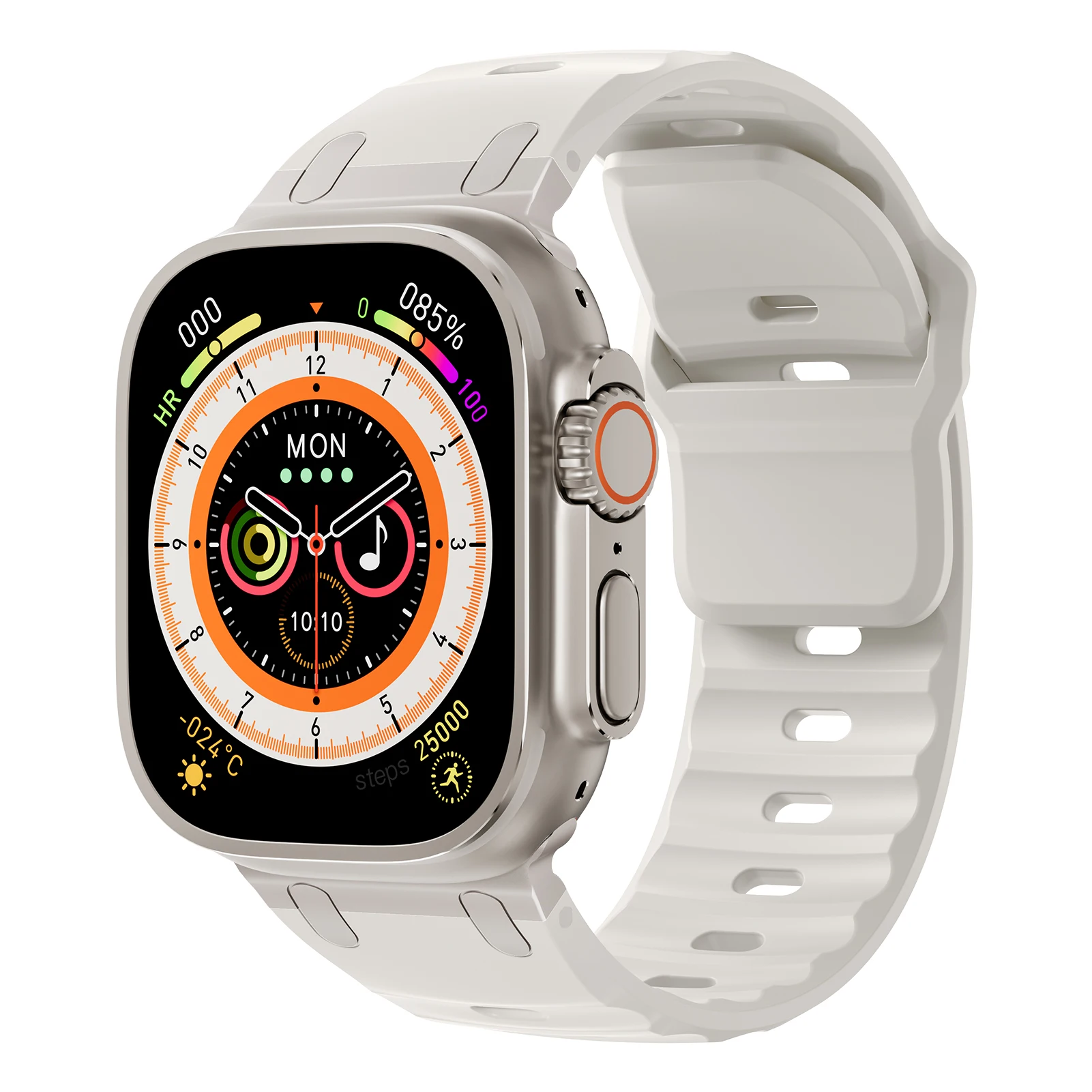 Durable Silicone Sport Strap with Stainless Steel Buckle