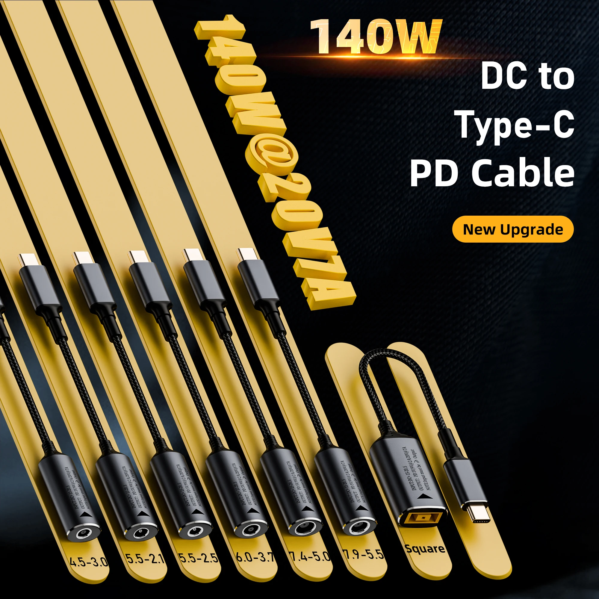 USB C PD ���� ����� ������ ���� ���� ���̺� �ڵ�, �ƺ� ȭ���̿� ���� ��Ʈ�� ������, 1 40W DC, 5V, 9V, 20V